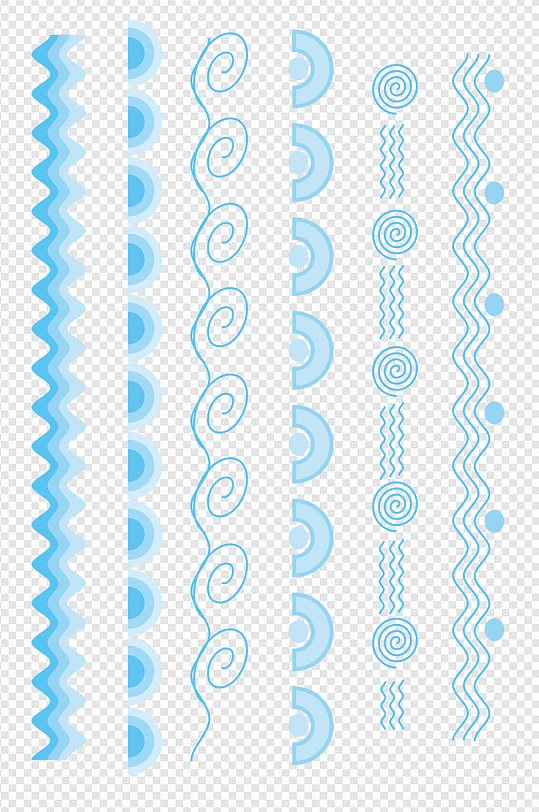 海浪波浪分割线素材