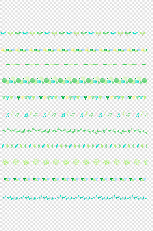 绿色条纹简约分割线分界线素材