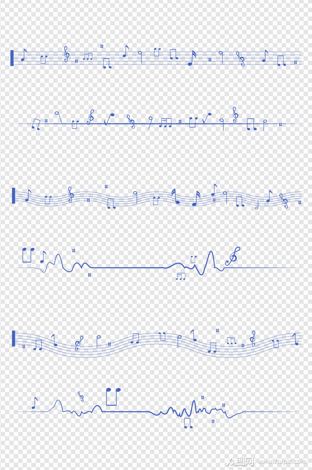 音乐音符五线谱素材元素