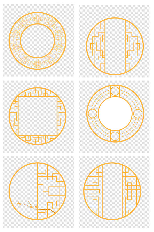 新中式雕花窗户素材-众图网