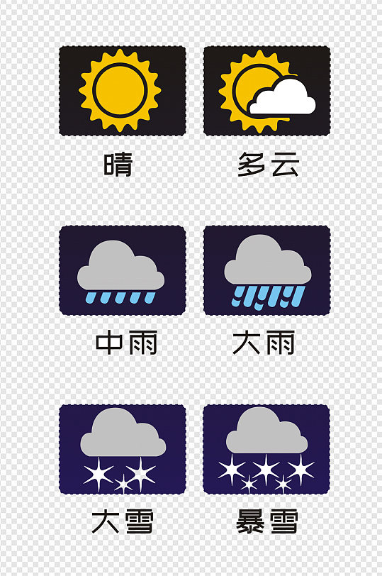 天气预报图标标识