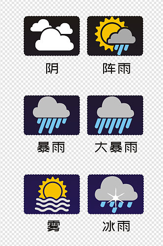 天气预报图标素材