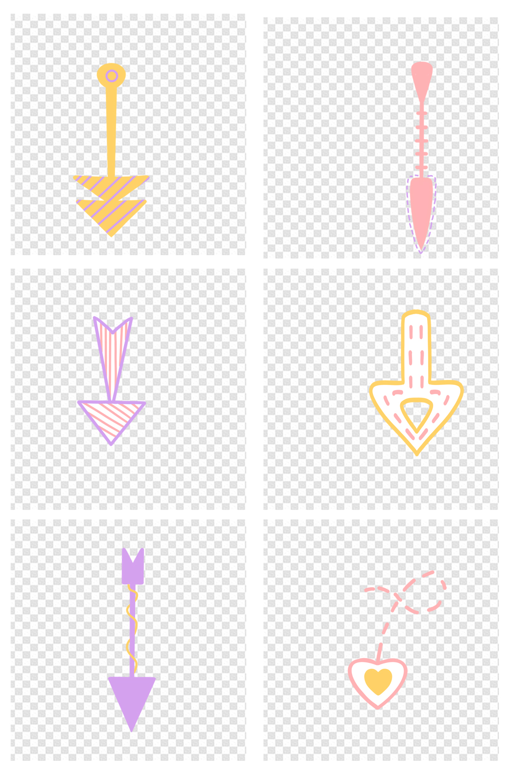 手绘箭头标识素材模板下载 编号 众图网