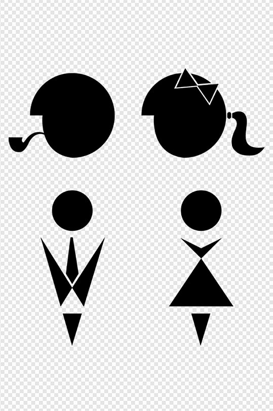 性别图标男女标志厕所