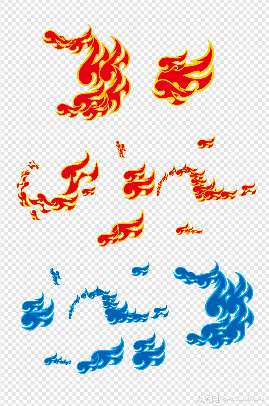 >手绘火焰纹理素材