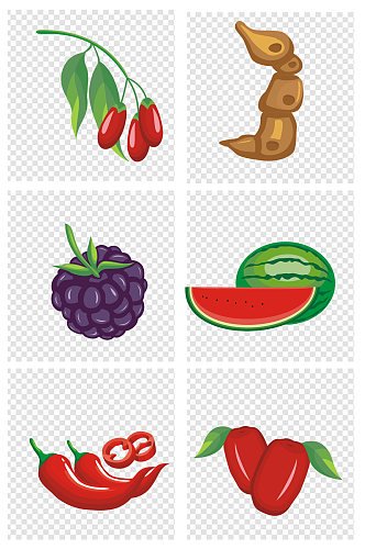 手绘水果蔬菜图形设计