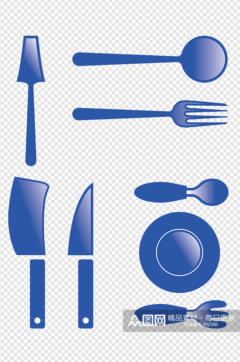 各种用餐时的餐具图标素材