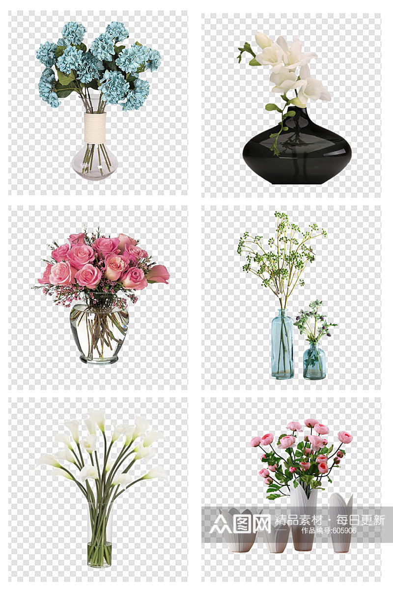 鲜花花瓶花卉花朵素材素材