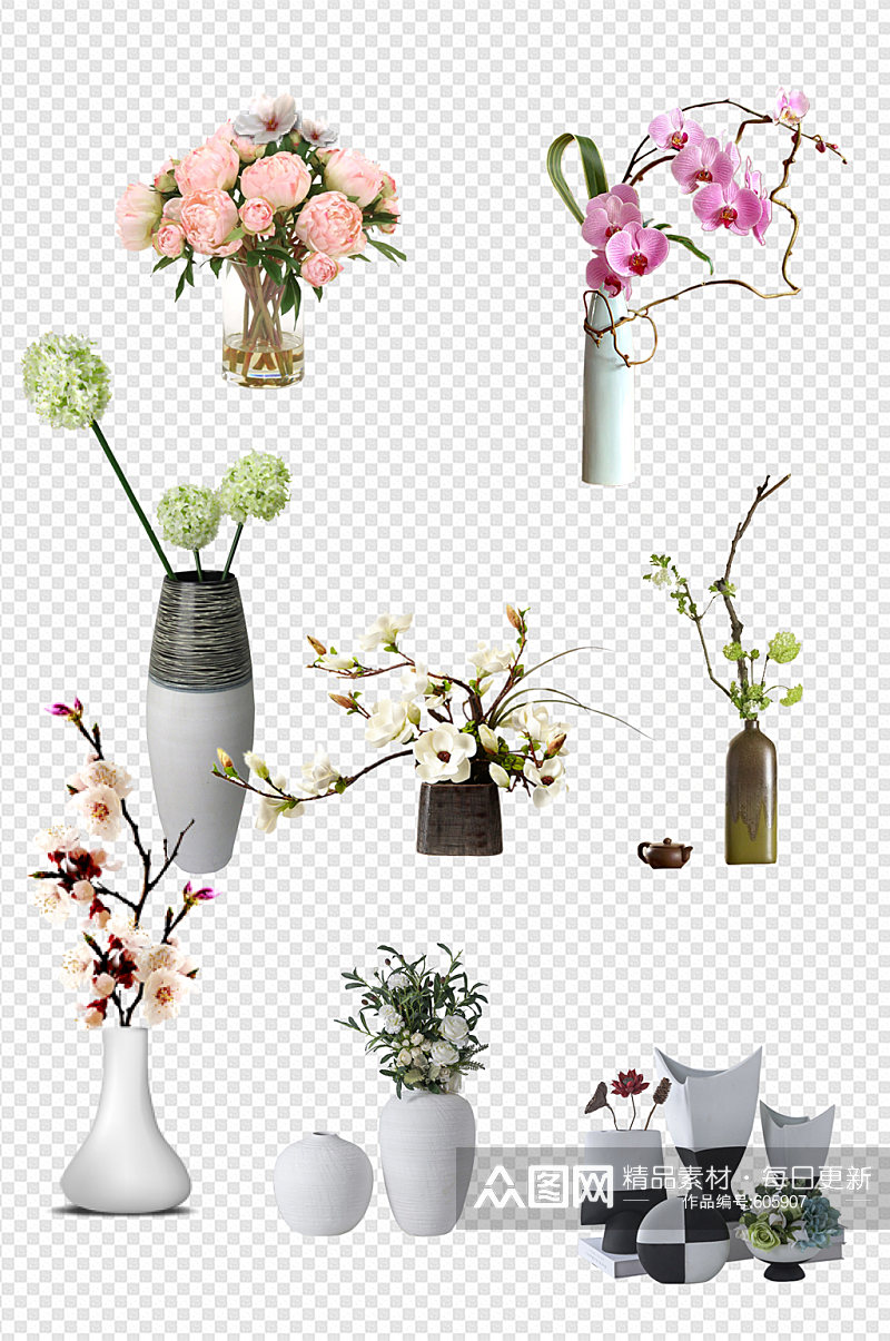 装饰鲜花花瓶花卉花朵素材素材