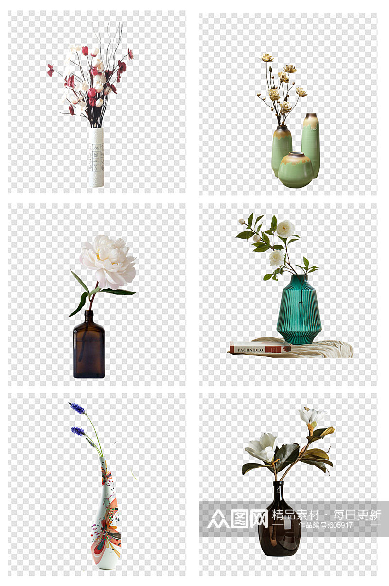 艺术花瓶花卉花朵素材素材