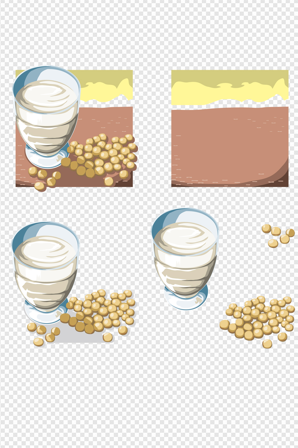 豆浆粉插画图片
