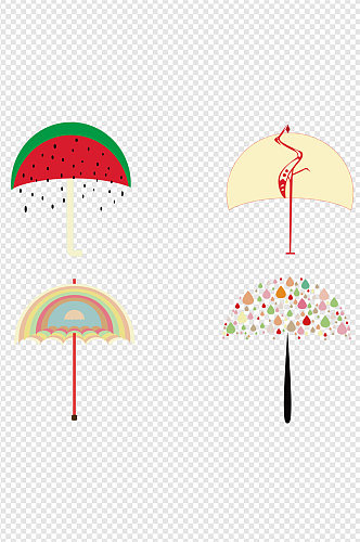 卡通创意装饰雨伞