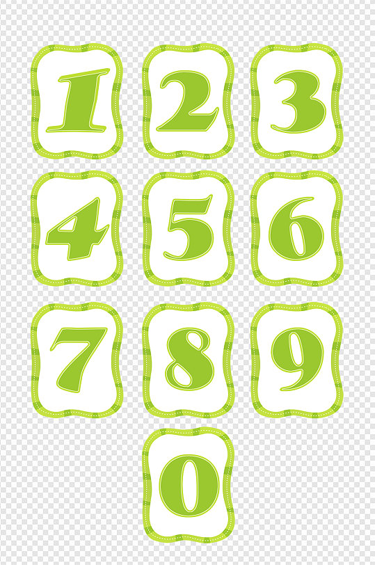 绿色数字字体设计