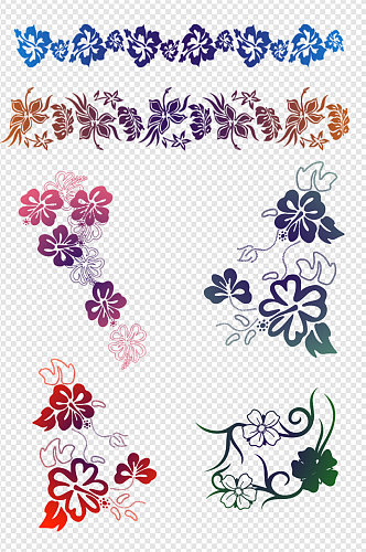 装饰花卉花朵水彩素材