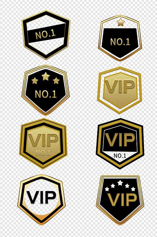 欧式认证VIP标签徽章图片