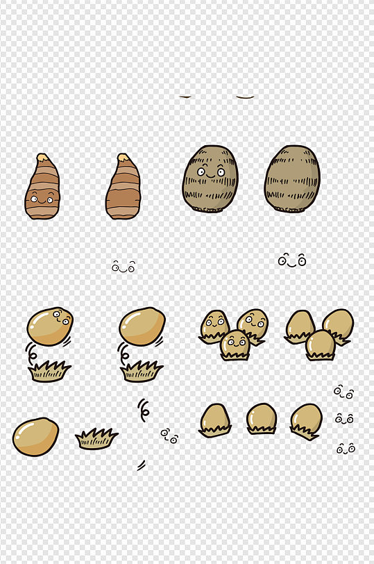 手绘芋头合集蔬菜图片