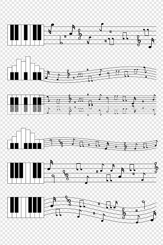 钢琴乐谱音符音乐五线谱素材