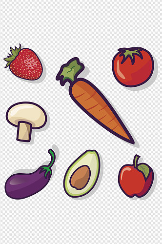 各种蔬菜水果元素