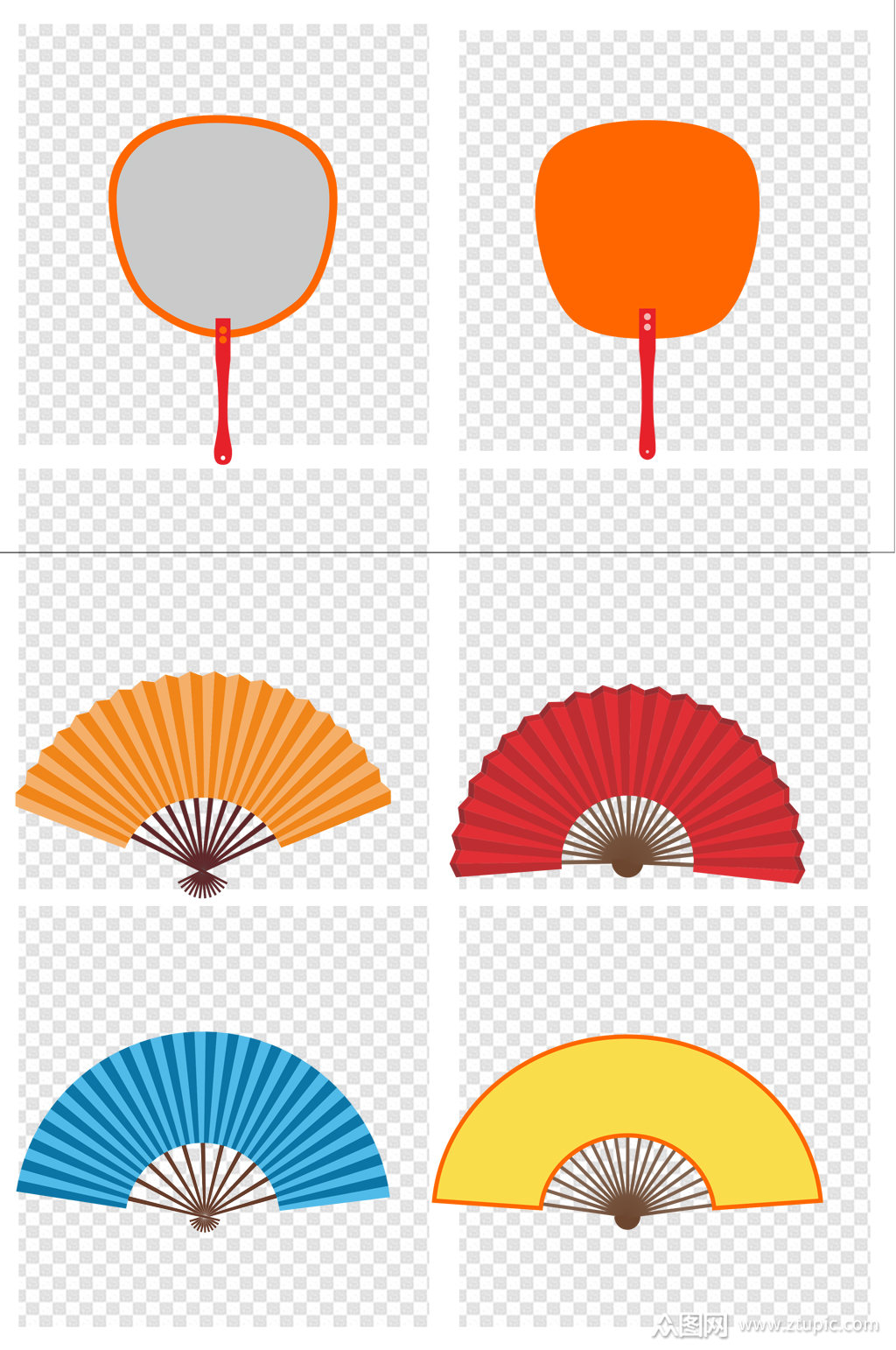 夏季扇子手绘折扇模板下载-编号647335-众图网