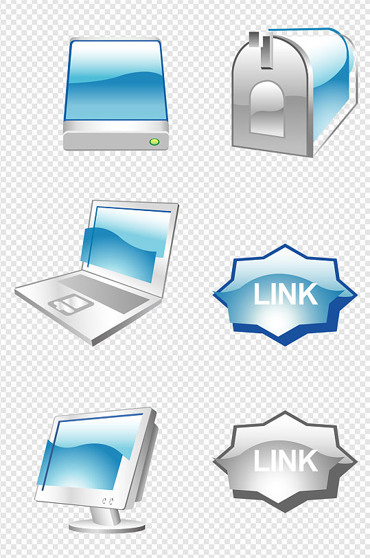 手绘电脑对话框素材