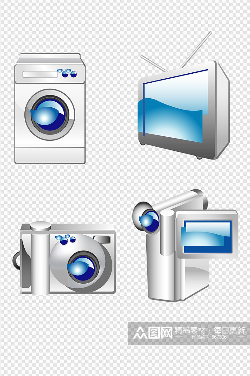 手绘家用电器素材素材