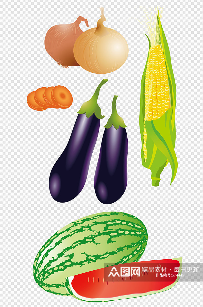 卡通蔬菜青菜素材素材