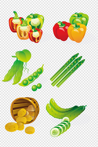 手绘蔬菜青菜素材