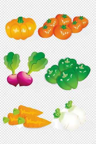 手绘萝卜蔬菜素材