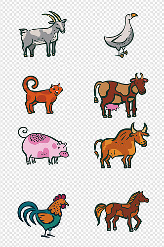 农场牧场小动物设计元素