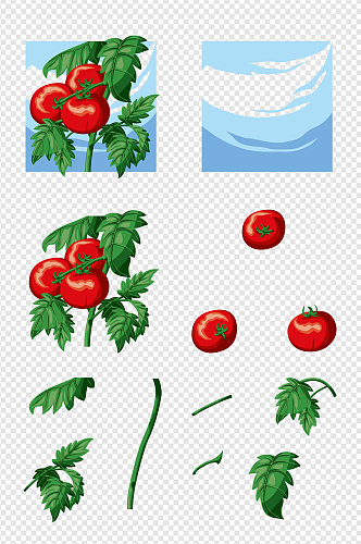 卡通手绘西红柿素材
