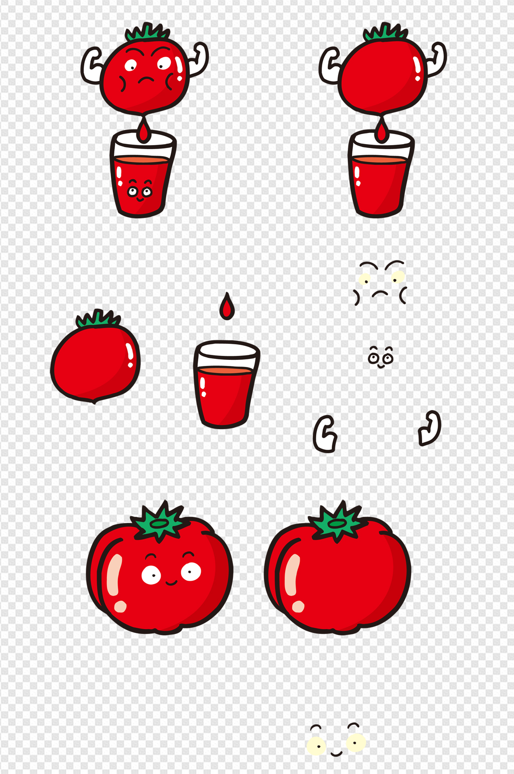 西红柿拟人简笔画图片