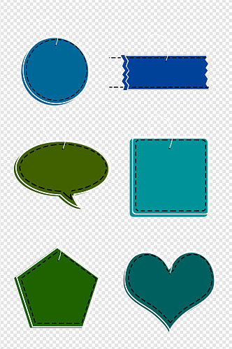对话框装饰蓝色花框图案边框合集