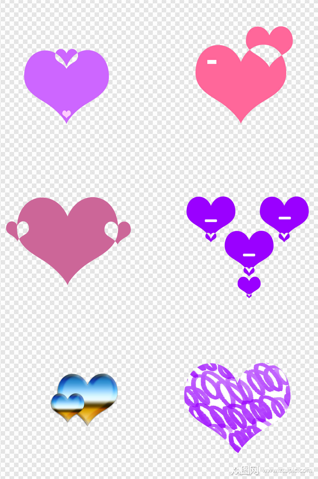 心形爱心装饰图案模板下载-编号709517-众图网