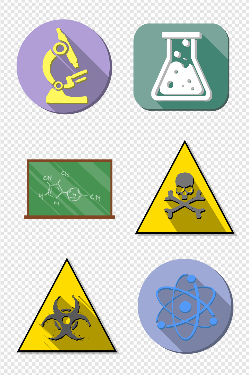 化学实验室标识标志图标 化学元素