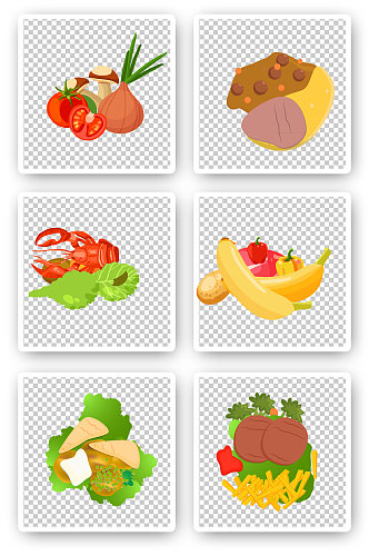 食物水果装饰元素图案