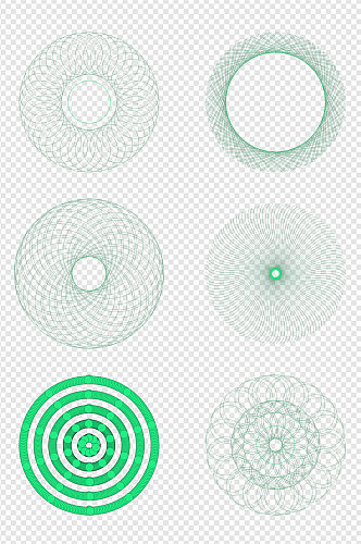 旋转图案绿色装饰图案