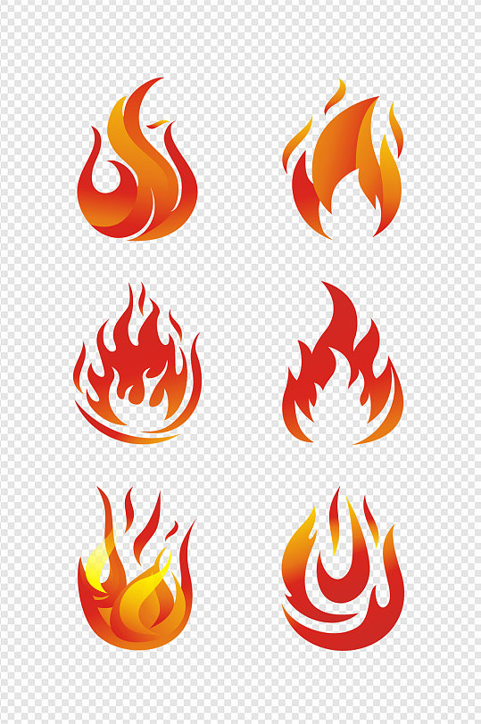 红色火焰火苗图形免抠元素设计元素
