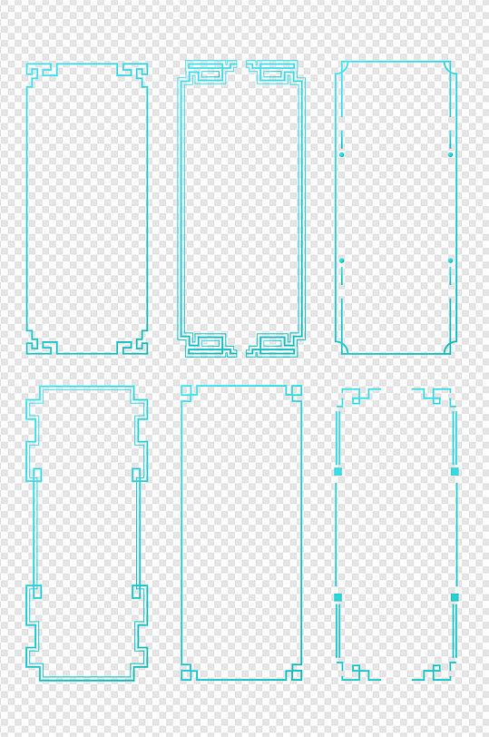 中式古典边框中国风竖向标题框文本框