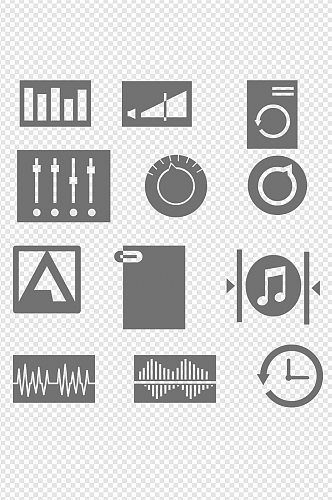 乐器调音台网络小图标素材