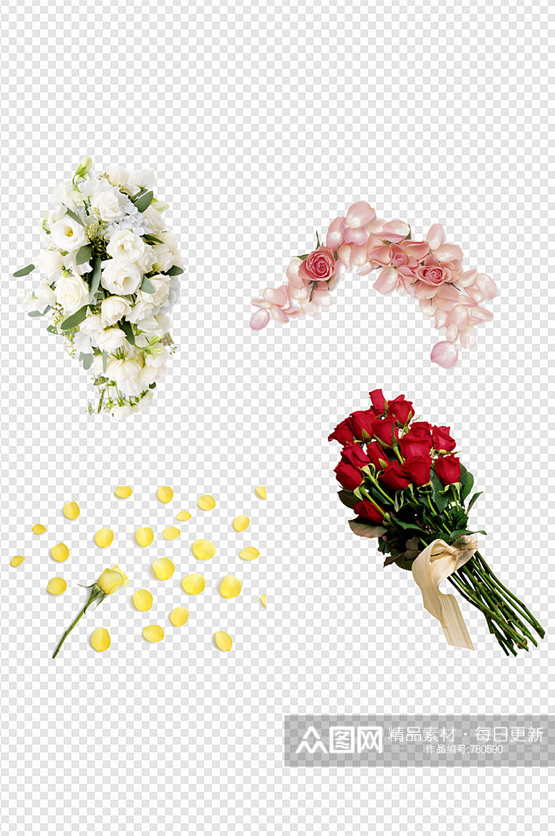情人节玫瑰花朵素材素材