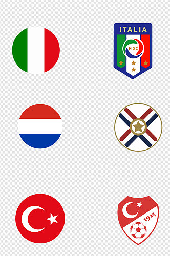 世界杯土耳其意大利国旗徽章