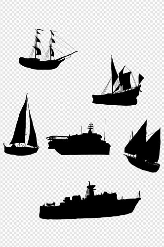 航海船舶帆船剪影