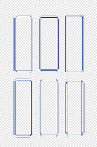中国风线条边框竖向标题框