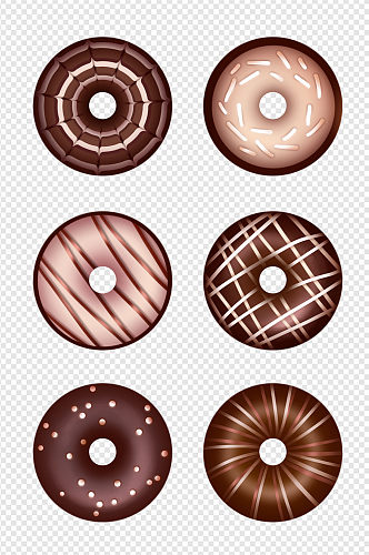 手绘甜甜圈插画甜点素材图案