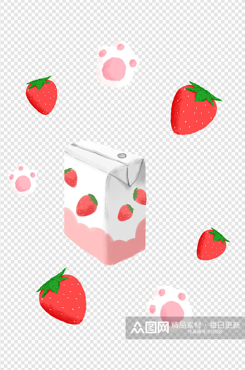 草莓牛奶牛奶素材副本素材