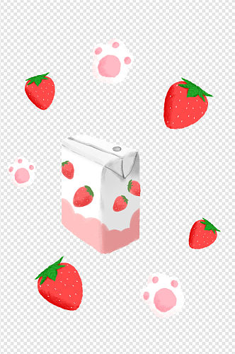 草莓牛奶牛奶素材副本