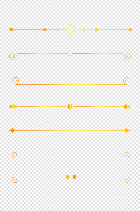 金色分割线边框素材