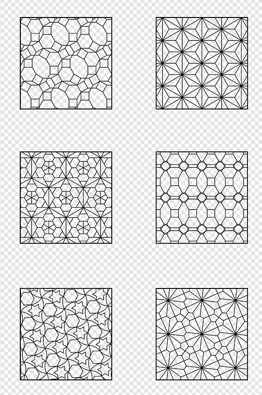 手绘纹理窗户雕花隔断
