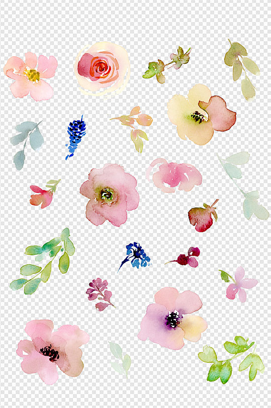 水彩油画花卉花朵壁纸