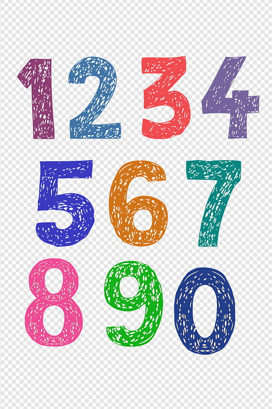 数字花朵艺术字体